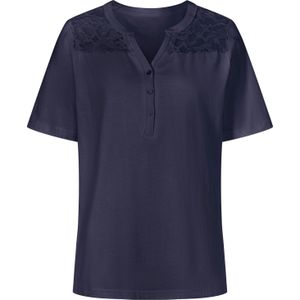 Dames Shirt met korte mouwen in marine