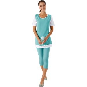 Leggings - Turquoise - 95% Katoen 5% Elastaan - Knielang