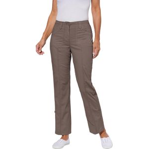 Harembroek - Donkertaupe - 98% Katoen, 2% Elastaan - Steekzakken, Knoop- en Ritssluiting