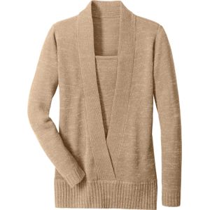 2-in-1-pullover in goudkleur gemêleerd