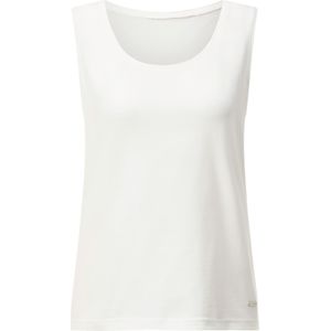 Ecru Tanktop - Katoen - Mouwloos - Ronde Hals - Met Bandjes