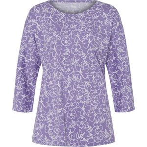 Shirt - Gebloemd - Lavendel/Ecru - 100% Katoen