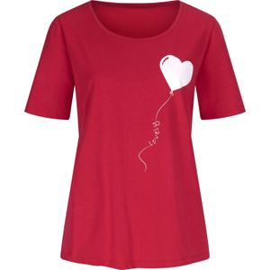 T-shirt - Rood - 100% Katoen - Gedessineerd