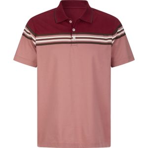 Heren Poloshirt in donkerrood/rozenhout