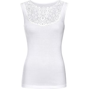 Shirt - Wit - Katoen/Modaal - Mouwloos