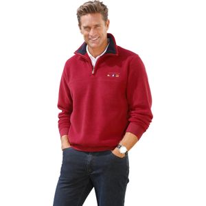 Trui - Bordeaux - 100% Polyester - Lange Mouwen - Schipperskraag