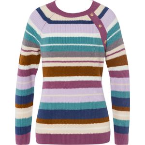 Pullovers - Jeansblauw/Violet Gestreept - 100% Polyacryl