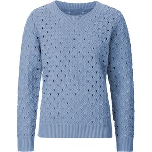 Dames Ajourpullover in bleu