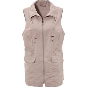 Gilet - Beige - 100% Polyester - Zonder Capuchon - Ritssluiting
