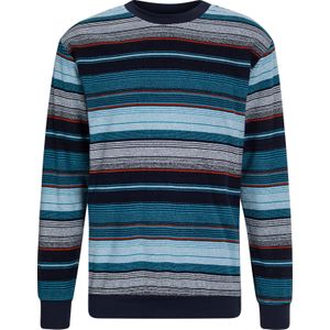 Heren Pyjama in nachtblauw/oceaan gestreept