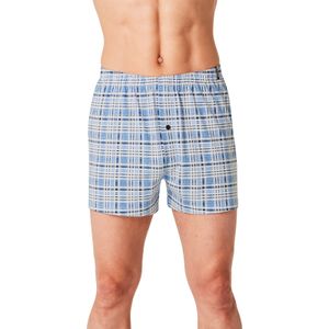 Heren Boxershorts in marine gestreept + marine bedrukt + marine geruit