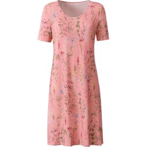 Dames Jersey jurk in rozenkwarts bedrukt