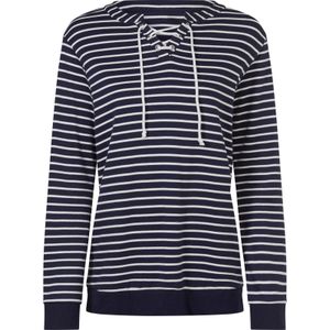 Dames Sweatshirt in marine/ecru gestreept