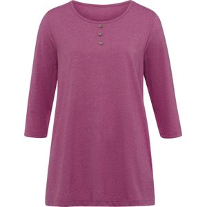 Dames Lang shirt in magenta gemêleerd