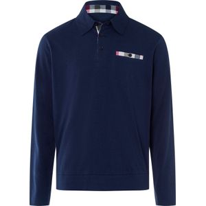 Classic - Poloshirt - Marine - Lange Mouwen - 100% Katoen