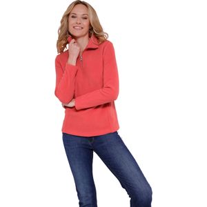 Dames Fleeceshirt in grapefruit