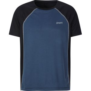 Heren Sportshirt in zwart/donkerblauw