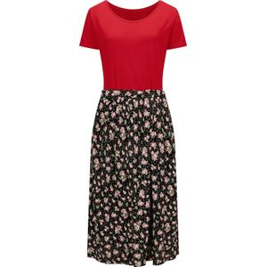 Jerseyjurk - Rood - 100% Viscose - Korte Mouwen - Ronde Hals