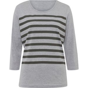 Dames Shirt met 3/4-mouw in grijs gemêleerd/grafiet