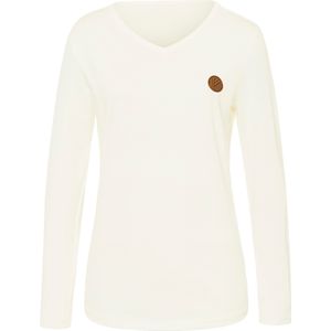 Dames Shirt met V-hals in ecru