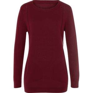 Dames Pullover met lange mouwen in bordeaux