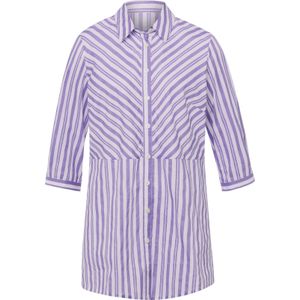 Blouse - Streeplook - 3/4-Mouwen - Knoopsluiting - Licht Uitlopend Model