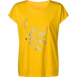 Dames Shirt met korte mouwen in zonnegeel