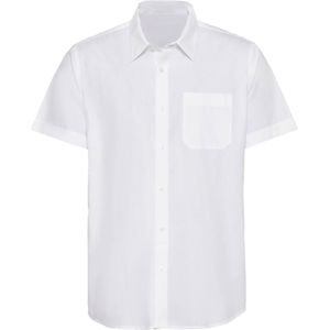 Overhemden - Wit - 100% Katoen - Knoopsluiting - Korte Mouwen