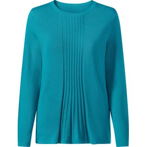 Dames Katoenen trui in turquoise