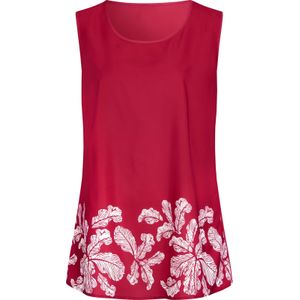 Dames Blousetop in rood/wit geprint