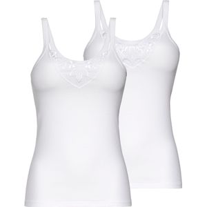 Kleur Wit - Hemd - Mouwloos - 100% Katoen