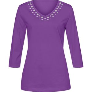Dames Shirt met 3/4-mouw in paars