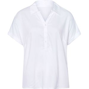 Ecru Blouse - Korte Mouwen - V-Hals - 100% Viscose