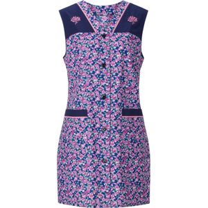 Schort - Bloemenprint - Contrastbiezen - Praktische Doorknoopsluiting