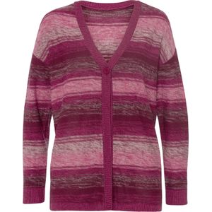 Dames Vest in bordeaux/fuchsia gedessineerd