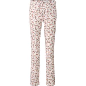Dames jeans in ecru/rozenhout gedessineerd
