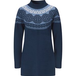 Dames Lange pullover in donkerblauw/bleu