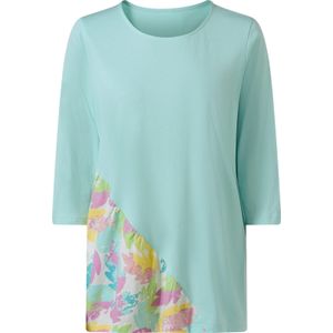 Dames Lang shirt in mint/orchidee
