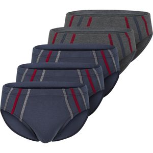 King's Club - Slip - Set van 5 - Contrastkleurige Strepen - Single-Jersey