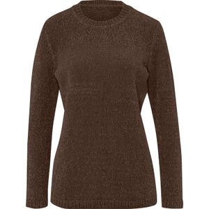 Dames Pullover met lange mouwen in chocolade