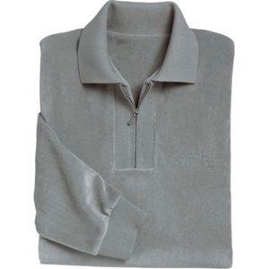 Sweater - Zilvergrijs - 80% Katoen, 20% Polyester - Lange Mouwen, Polokraag