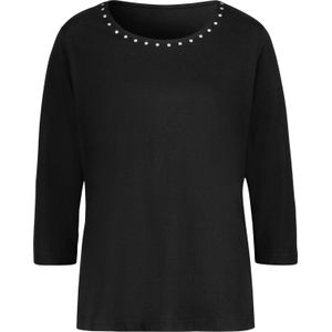 Dames Shirt met 3/4-mouw in zwart