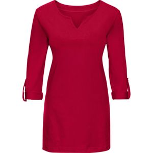 Longshirt - Bordeaux - 100% Katoen - Ronde Hals, Lange Mouwen