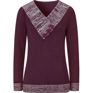 Gebreide Trui - Wijnrood - 100% Katoen