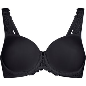 Viania - Balconette Bh - Zwart - Ademend Spacermateriaal - Voorgevormde Cups
