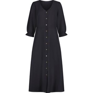 Folklorejurk - Linnenlook - V-hals - 3/4-pofmouwen