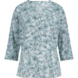 Comfortabele blouse in zacht mint/mint bedrukt