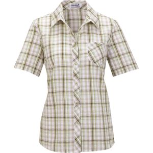 Blouse - Groen Geruit - 100% Katoen - Knoopsluiting - Korte Mouwen