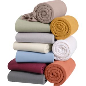 Irisette - Hoeslaken - Fijnflanel - 90-100 cm - 190-200 cm - 100% Katoen - Machinewasbaar op 60