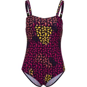 Dames Badpak in marine/bont